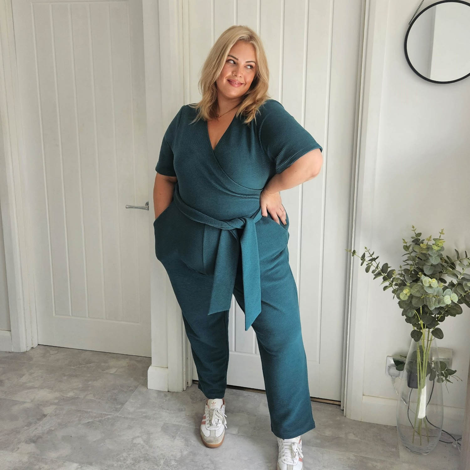 Otoman Wrap Jumpsuit - Blueberry Muffin