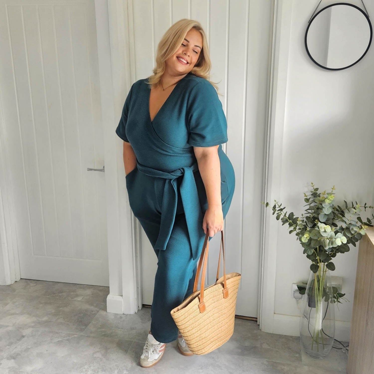 Otoman Wrap Jumpsuit - Blueberry Muffin