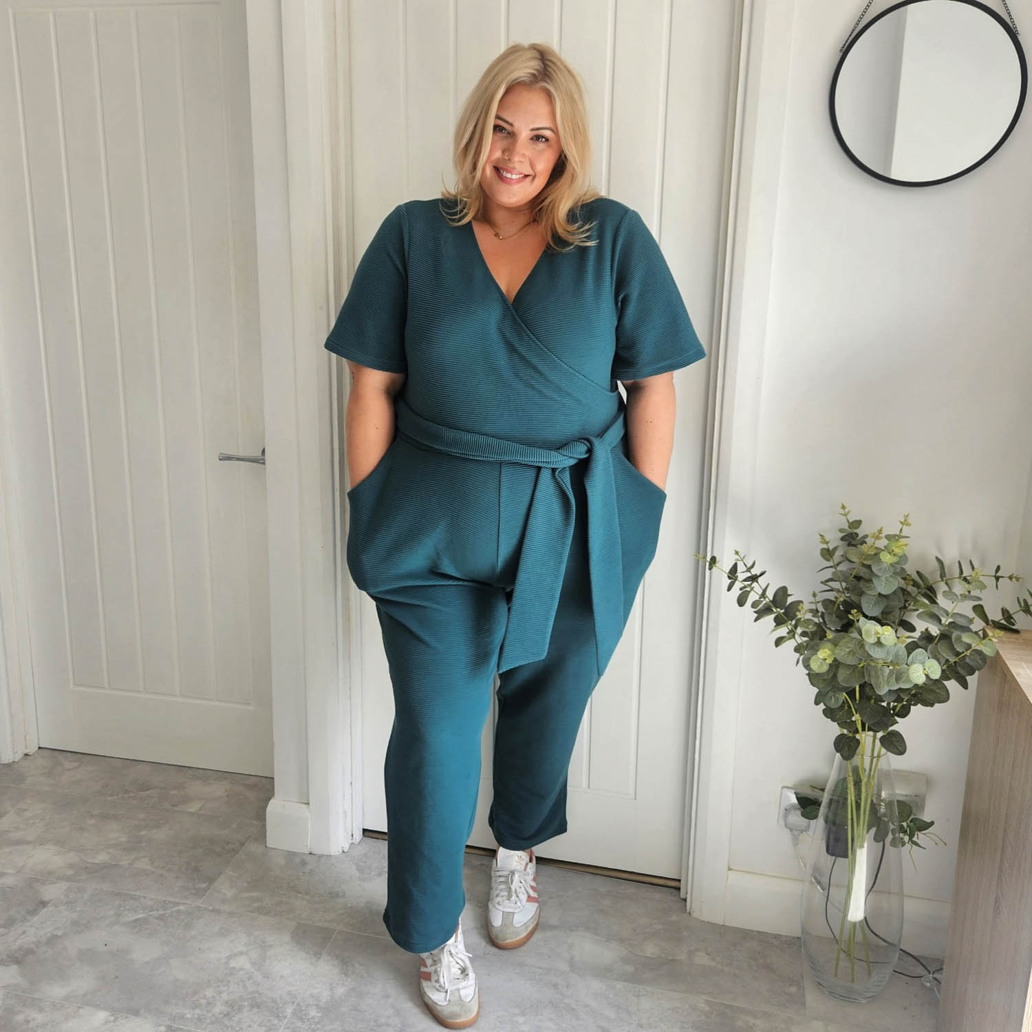 Otoman Wrap Jumpsuit - Blueberry Muffin