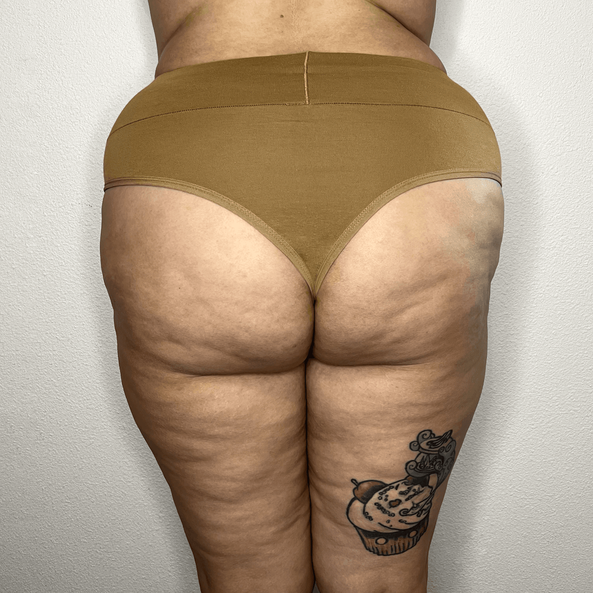 Organic Cotton Cheeky High Leg Broekjes - Caramel