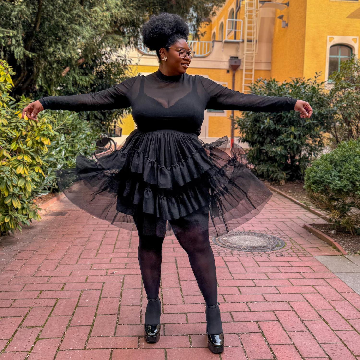 Jupe en maille - Noire