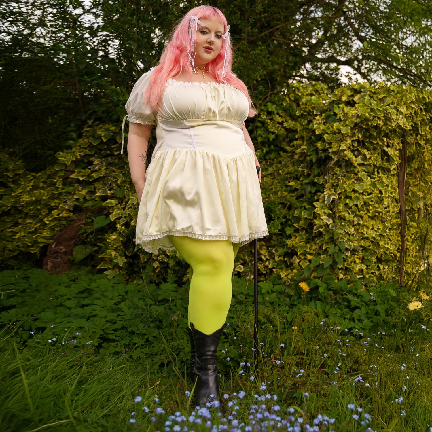 80 Denier Tights - Granny Smith