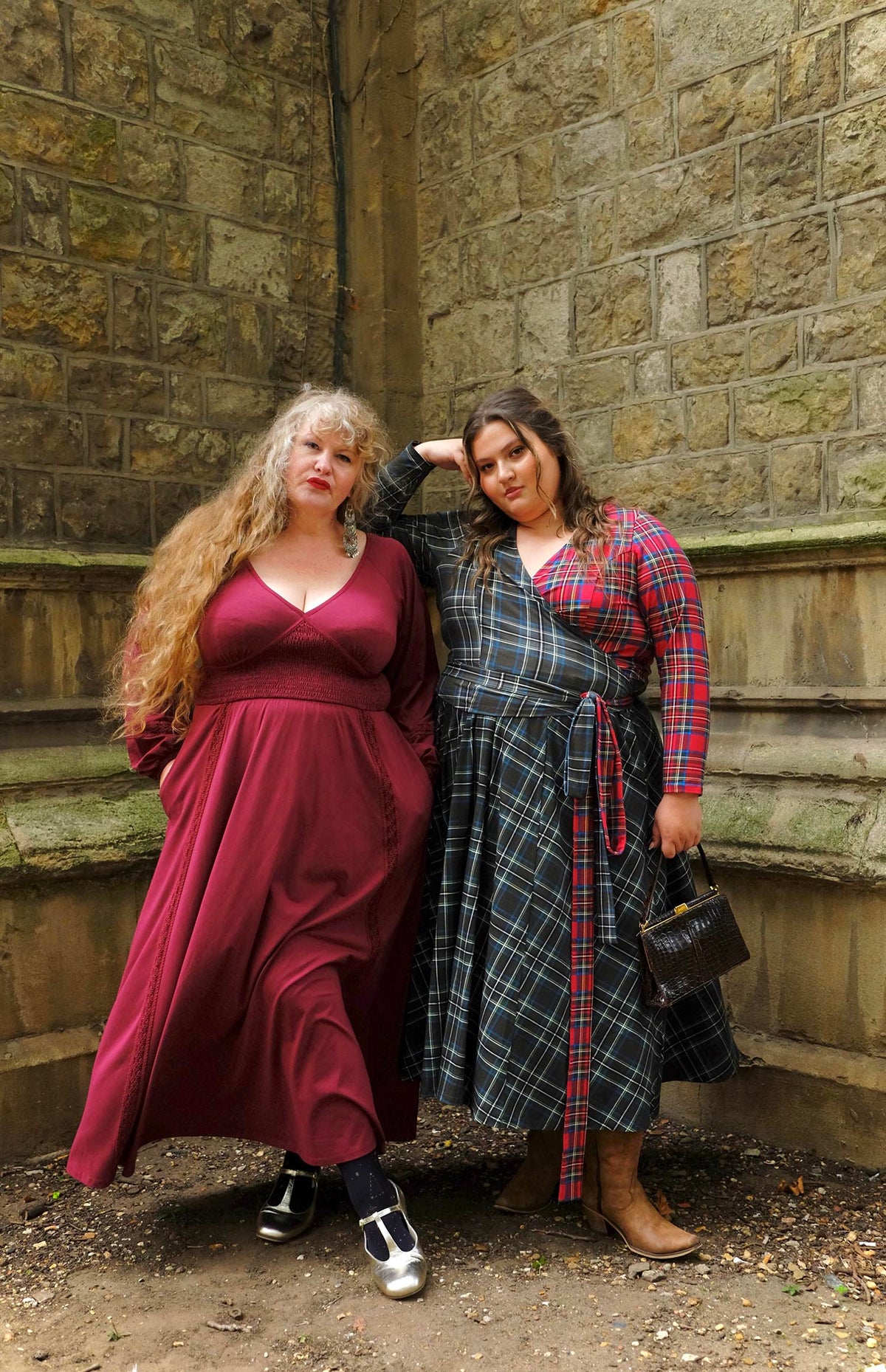 Islay Jersey Maxi A-Line Skirt - Green Tartan