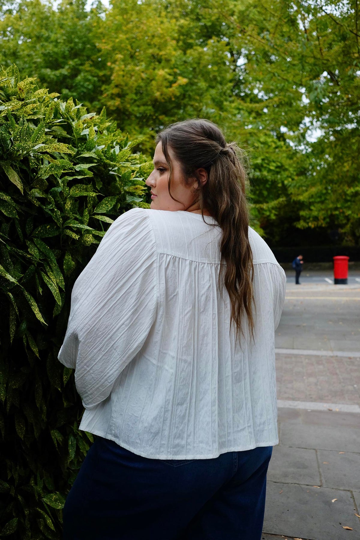 Iona Textured Woven Blouse - Cream
