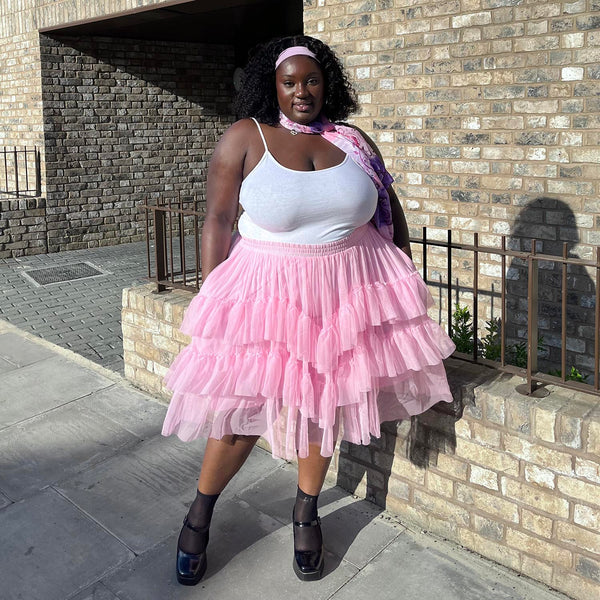 Mini Mesh Skirt - Flushing Pink - Tights & Clothes In Sizes