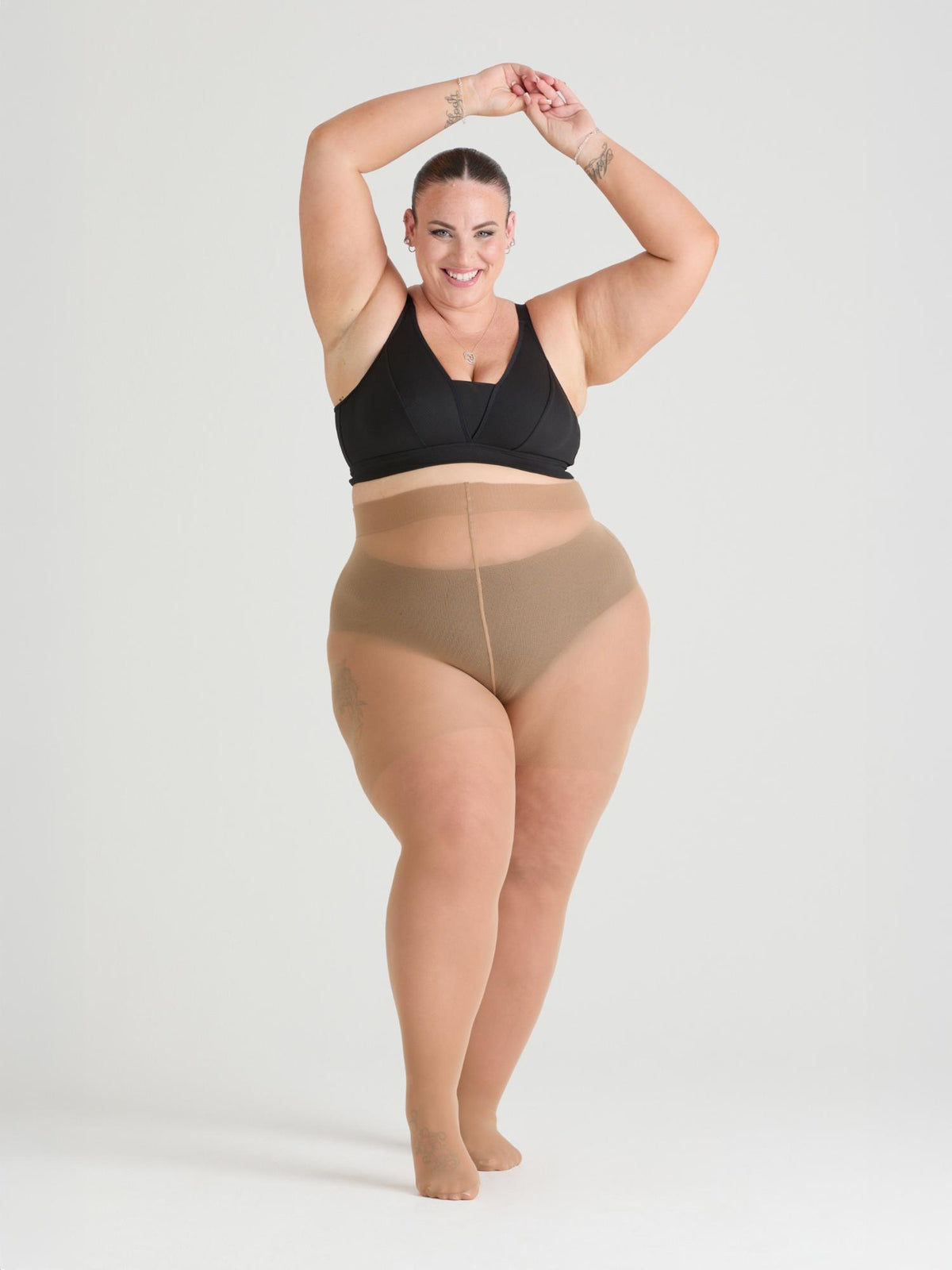 30 Denier Sheer Tights - Caramel Latte