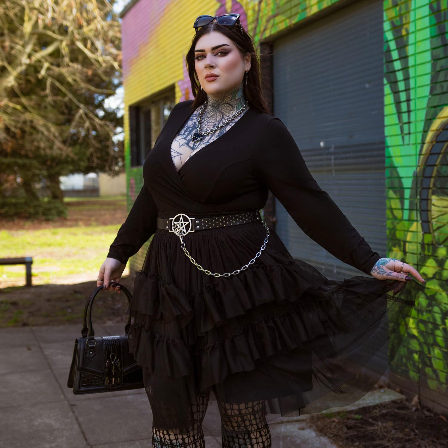 Jupe en maille - Noire