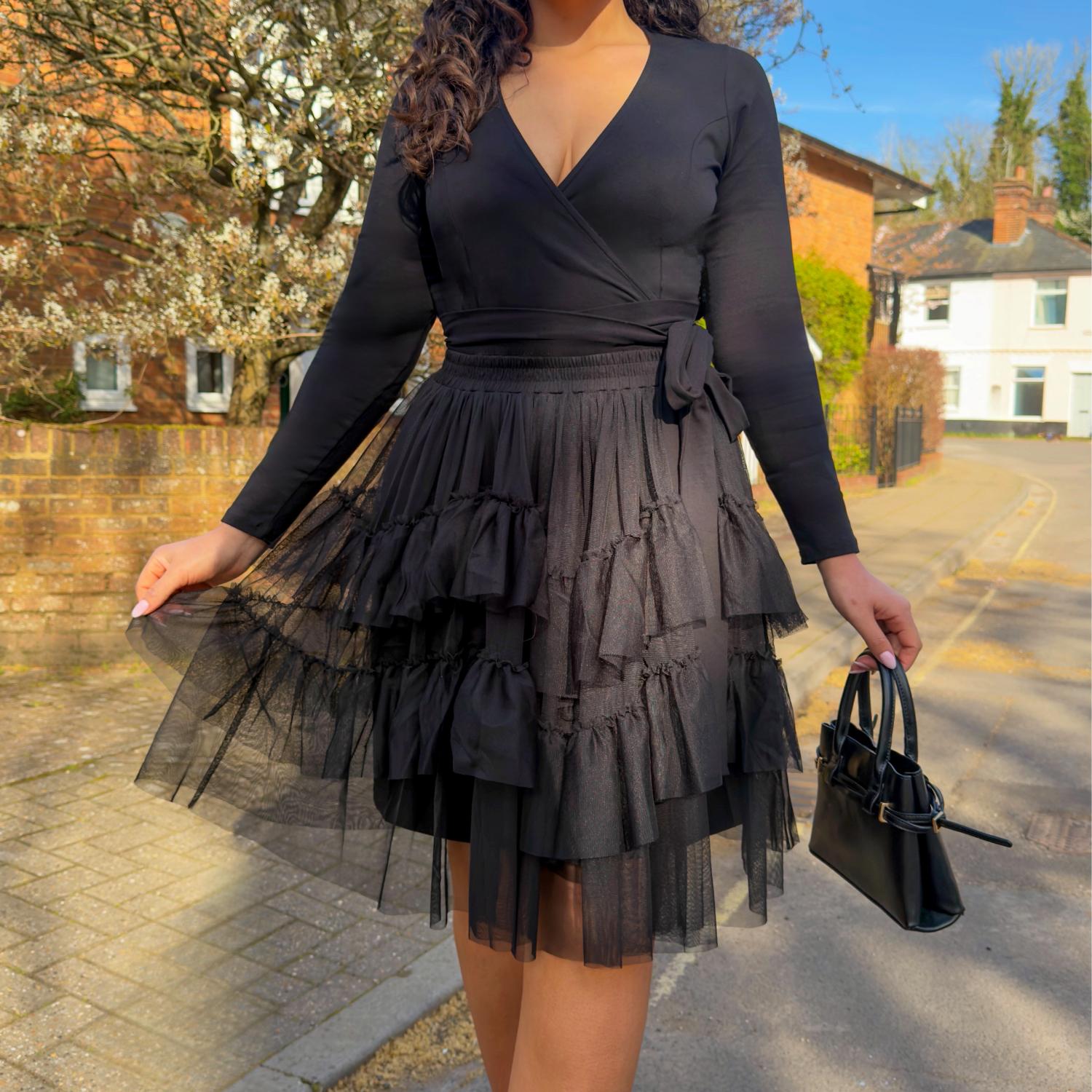 Jupe en maille - Noire