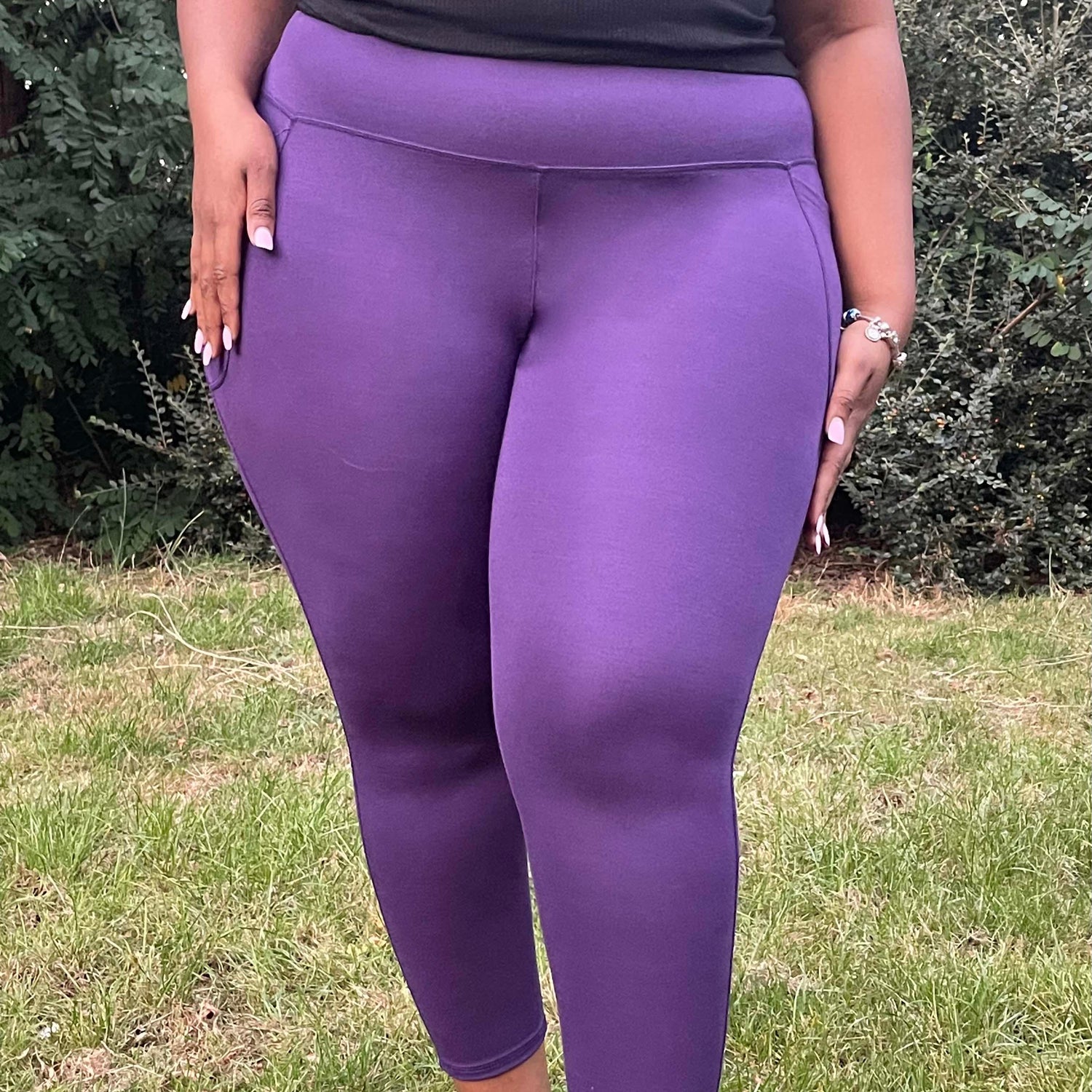 Squat Proof Short Leggings - Suffragette Purple