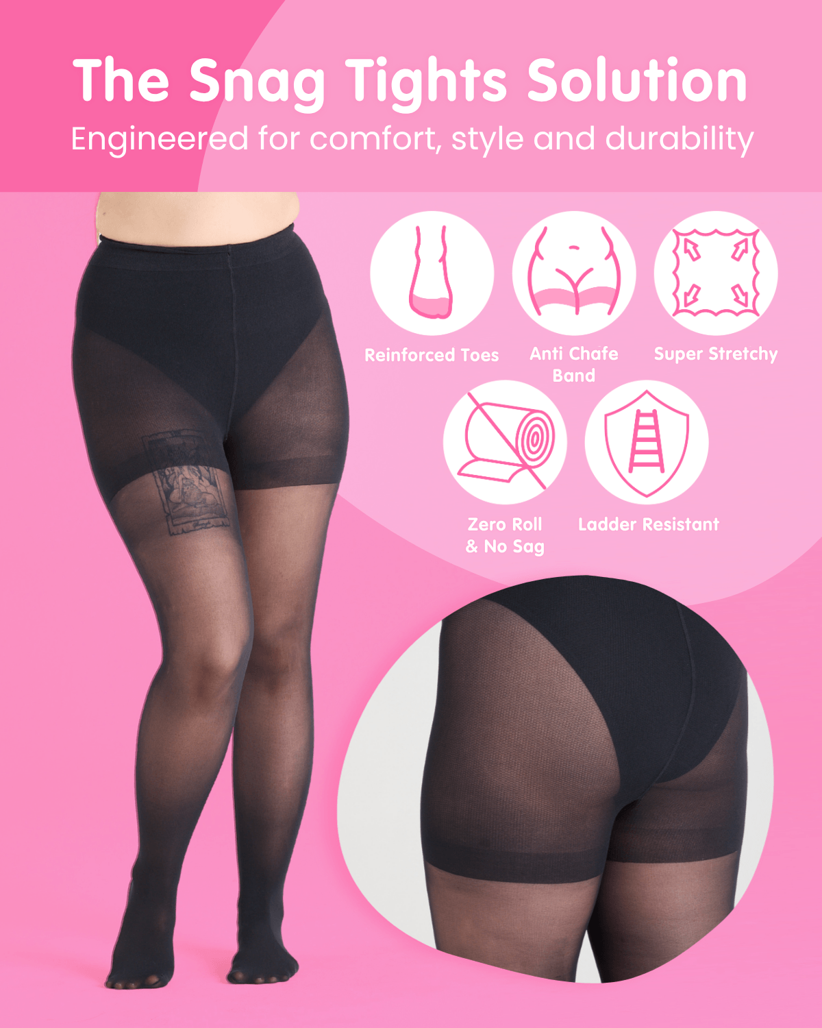30 Denier skira strumpbyxor - Vanilla Marshmallow
