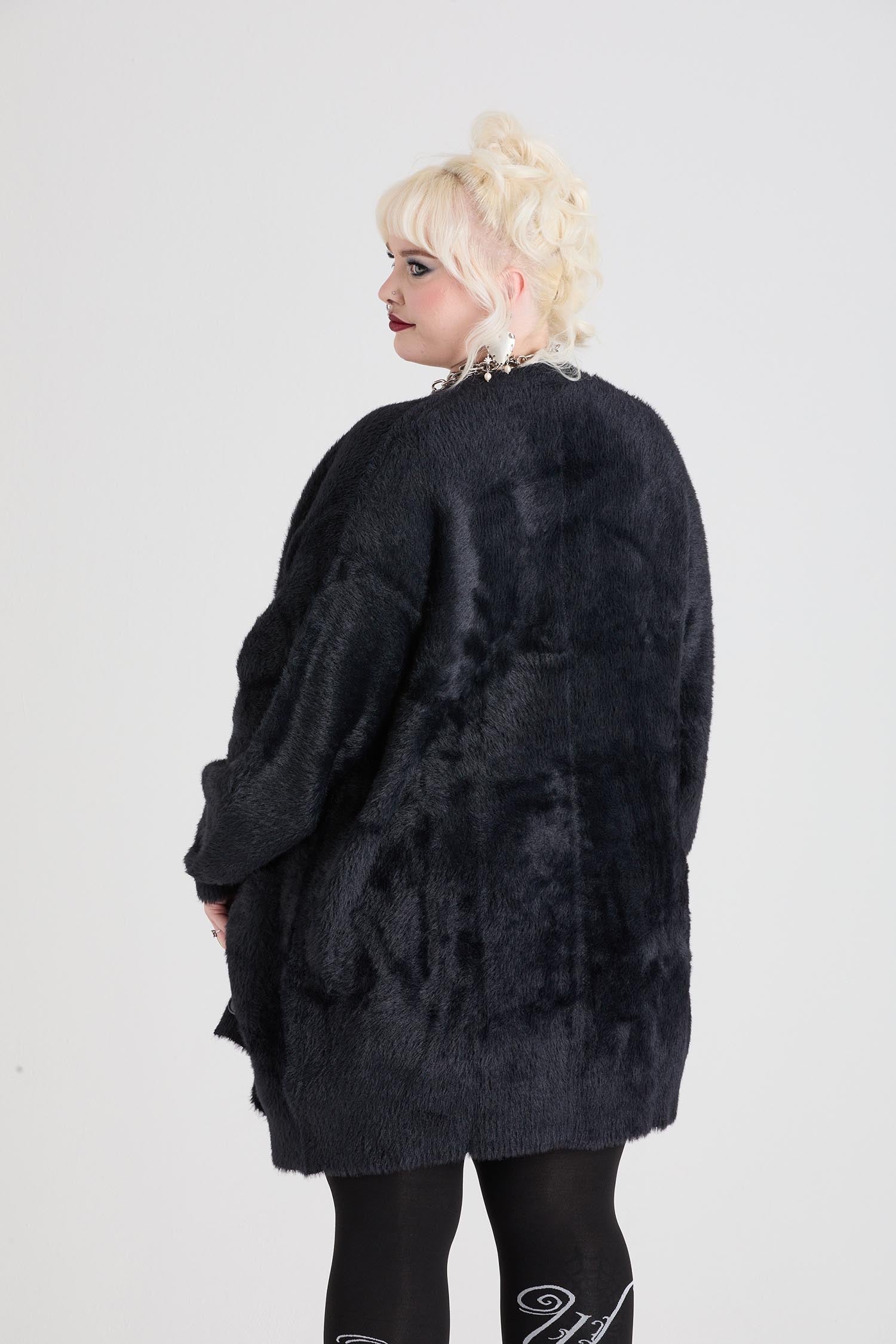 Lu.Official RUMIKA Fluffy Cardigan /黒 Oversized Fluffy Cardigan | Cosy Knitwear | Snag – Snag EU