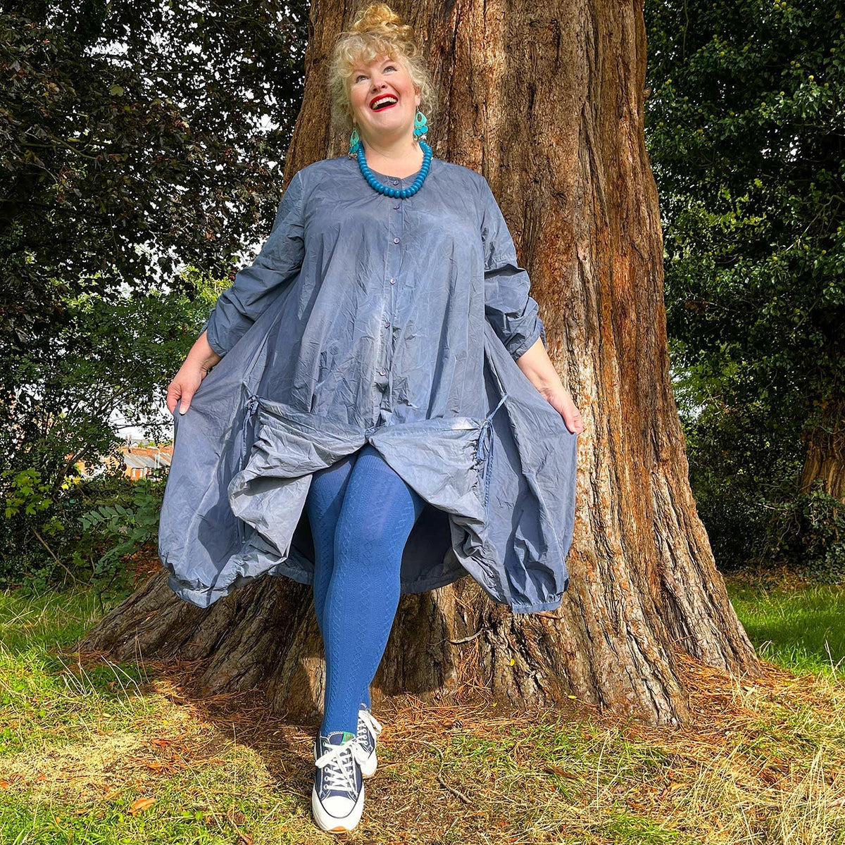 Grannies Cable Knit Wool Tights - Kraken's Breath