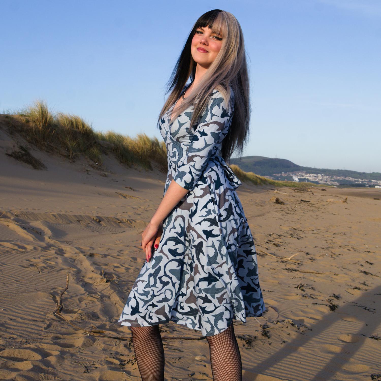 Robe portefeuille - Requins