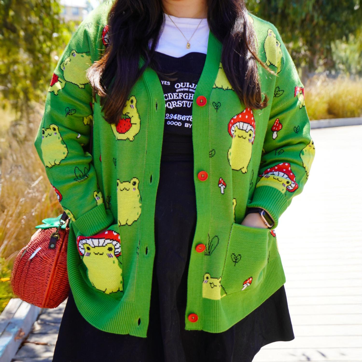 Cotton Rich Cardigan - Hoppy Meadow