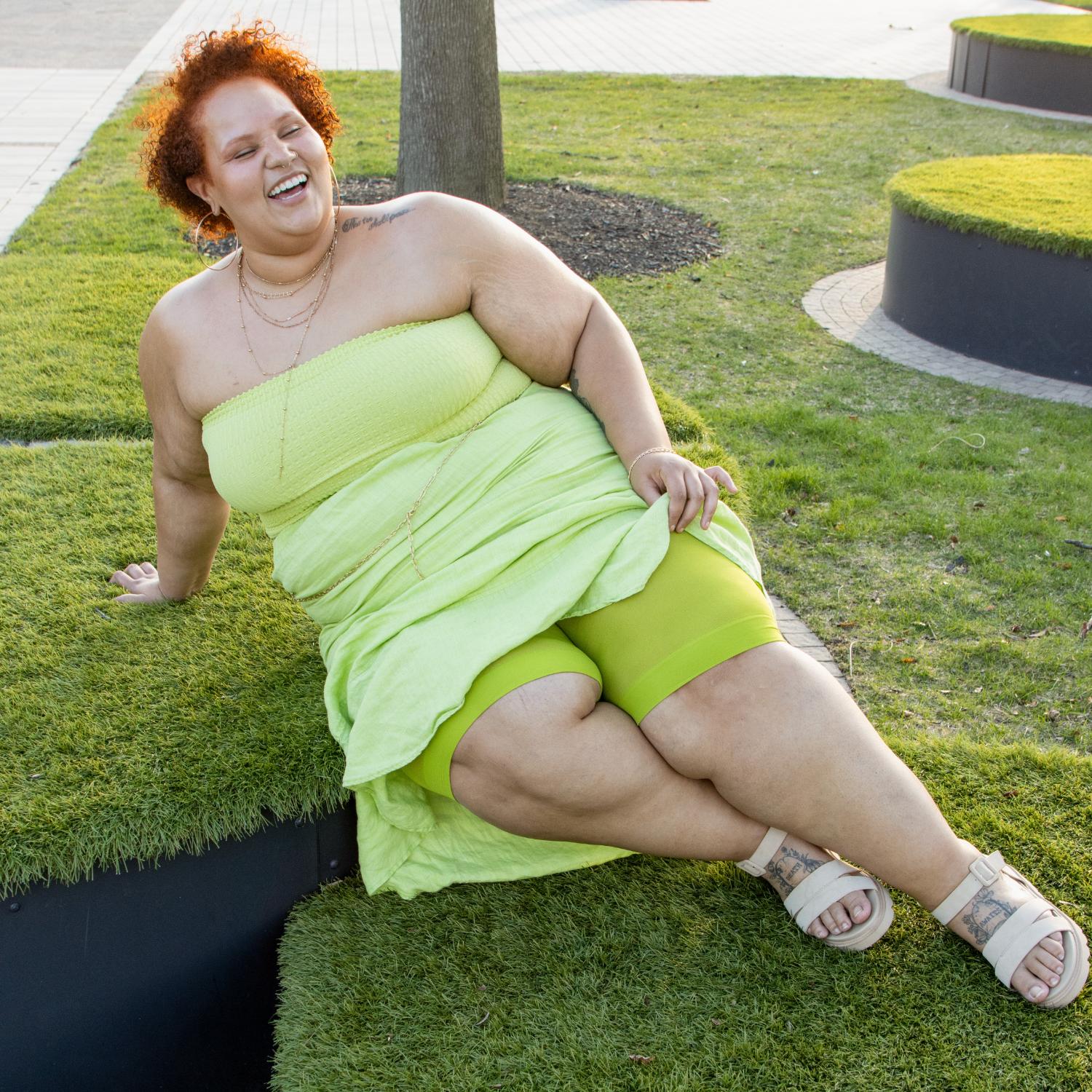 Stay Cool Chub Rub Shorts - Lima Bean Green