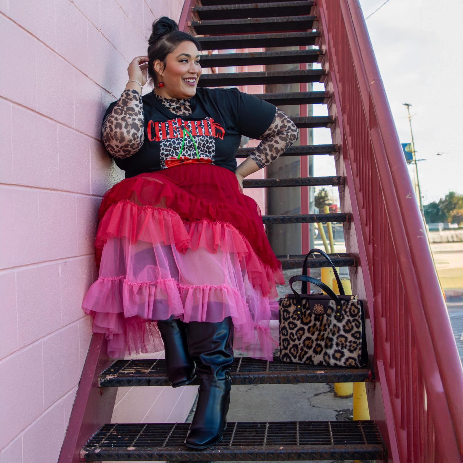 Mesh Maxi Skirt - Pirouette Ombre