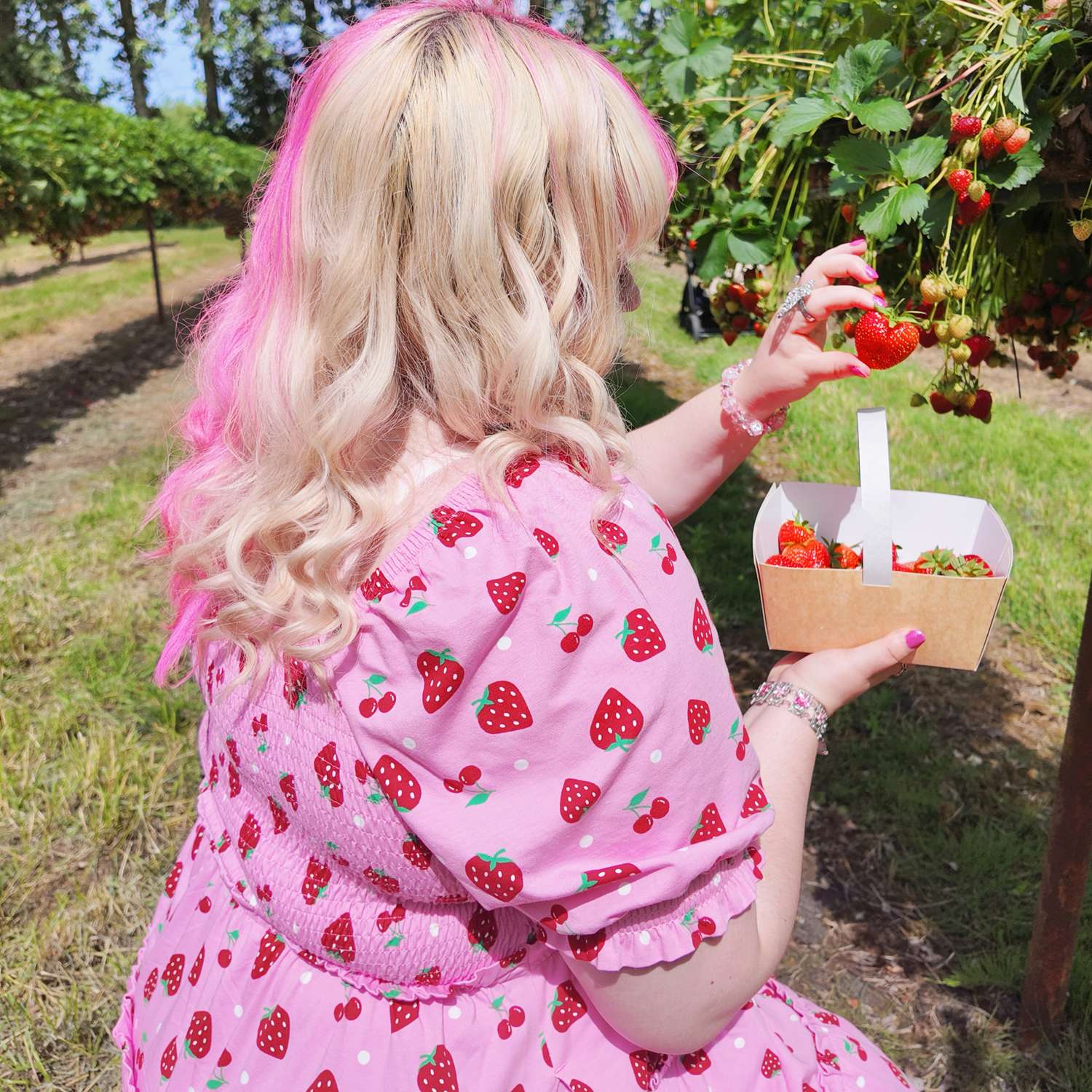 Strawberry Jersey Mini Dress