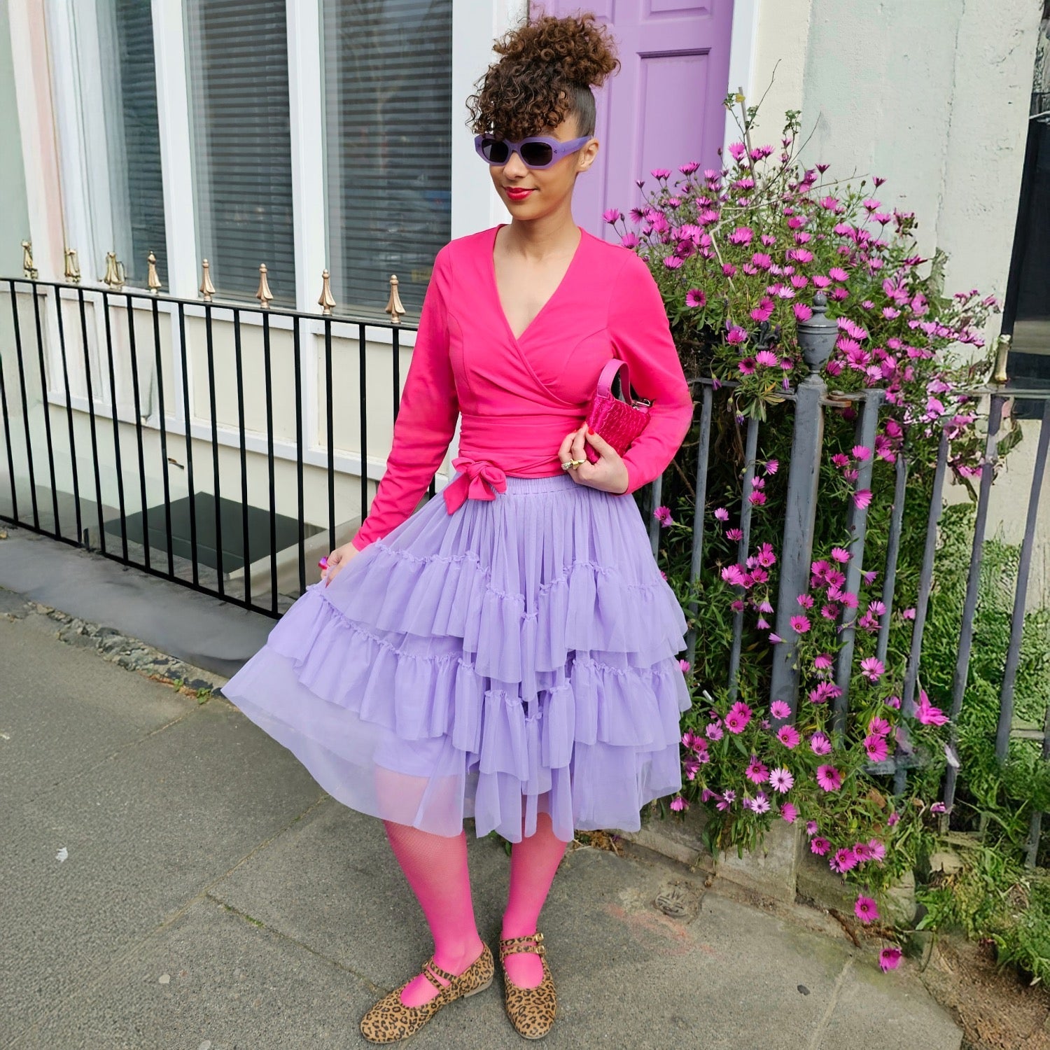 Falda de malla - Lavanda