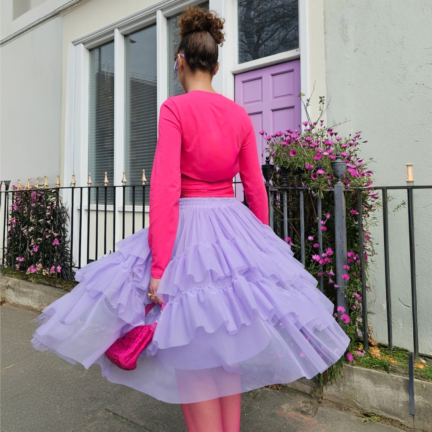 Falda de malla - Lavanda