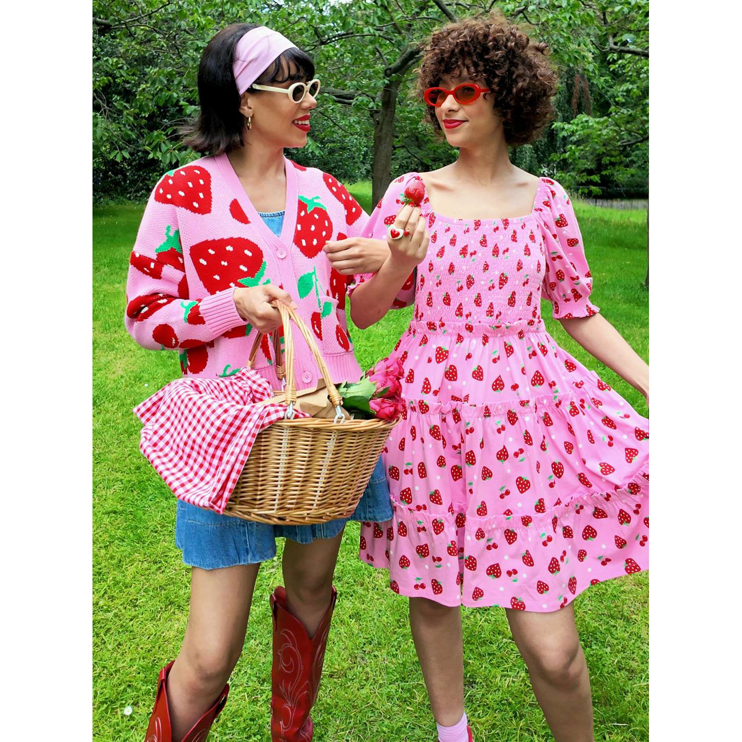 Strawberry Jersey Mini Dress