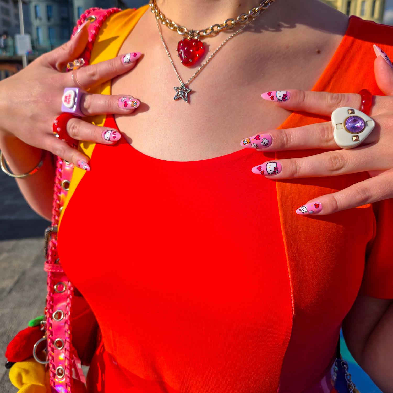 Vestido midi de corte en A «Vanessa» - Arcoíris