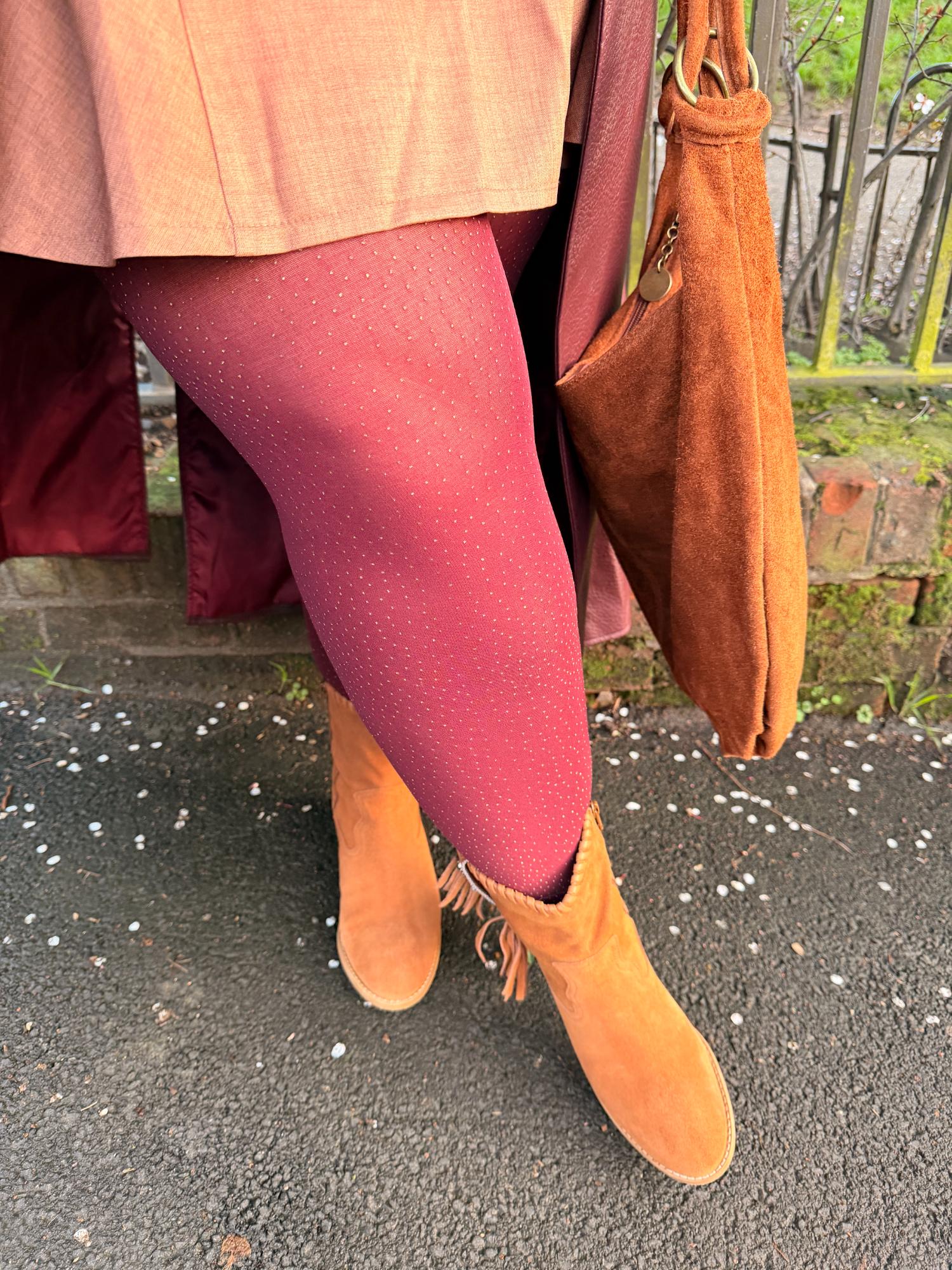 80 Denier Opaque Tights - Gold Glitter