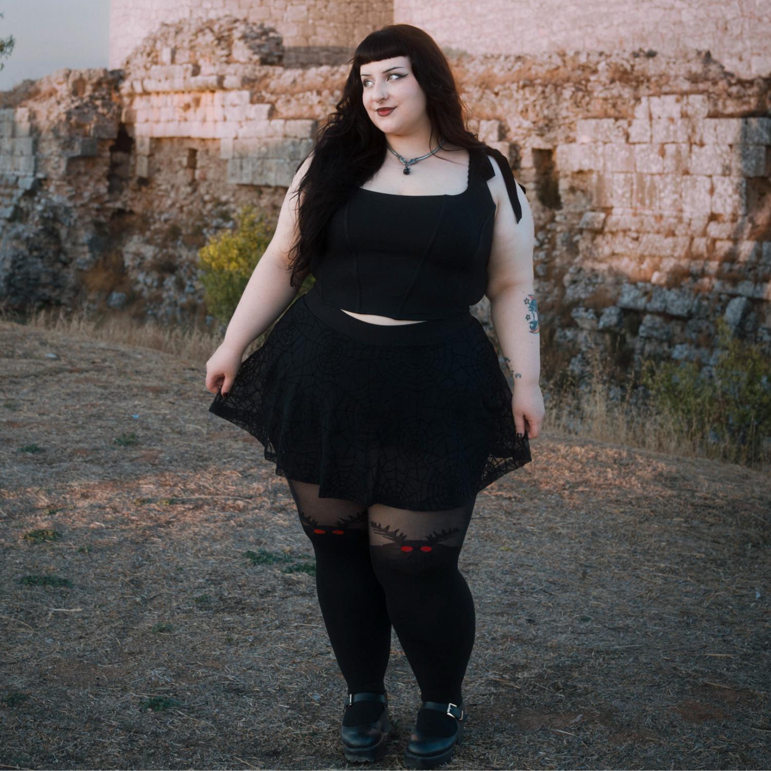 Halloween Tights - Mothman - Black