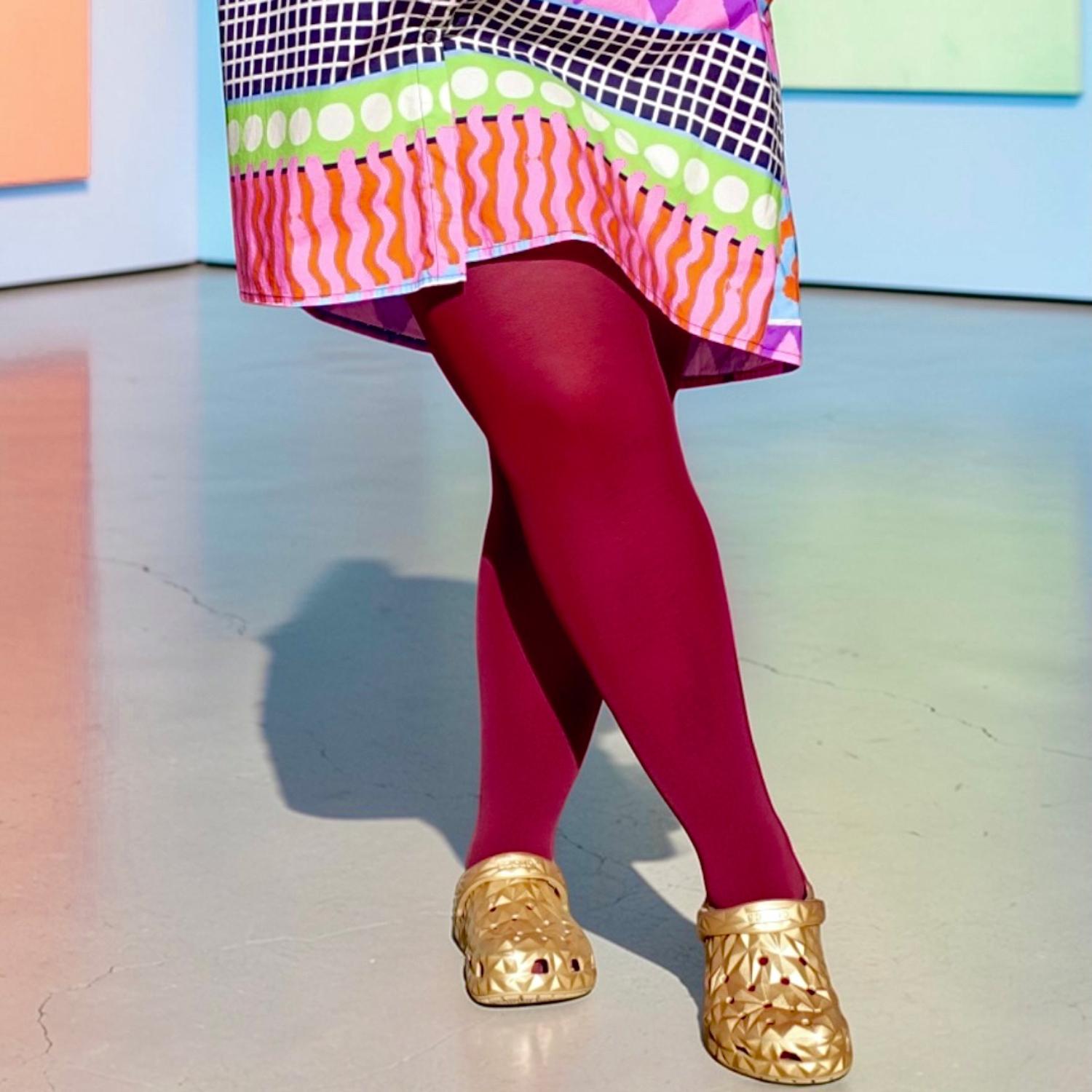 Stay Cool 80 Denier Tights - Burgundy