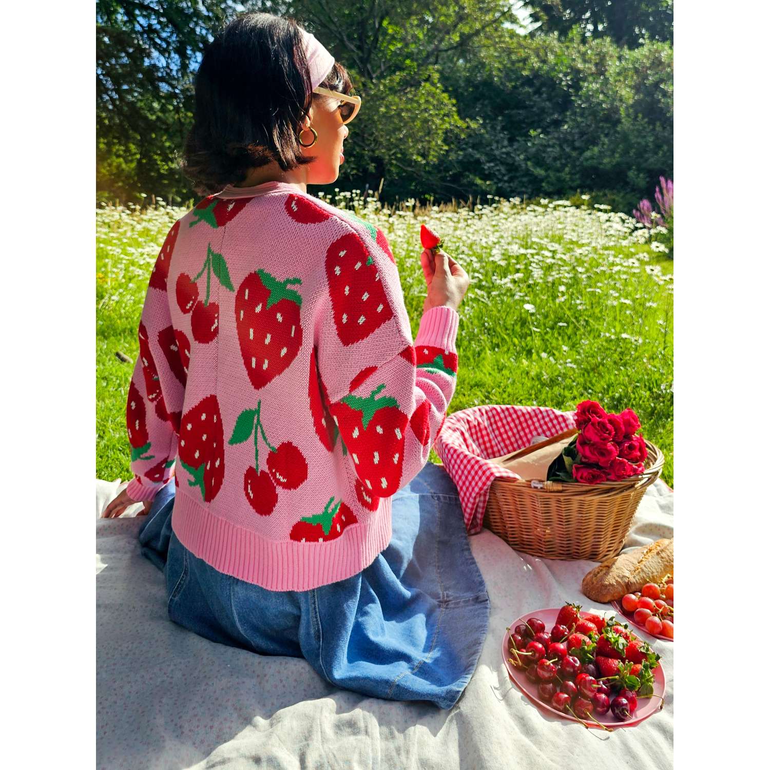 Cotton Rich Cardigan - Strawberry