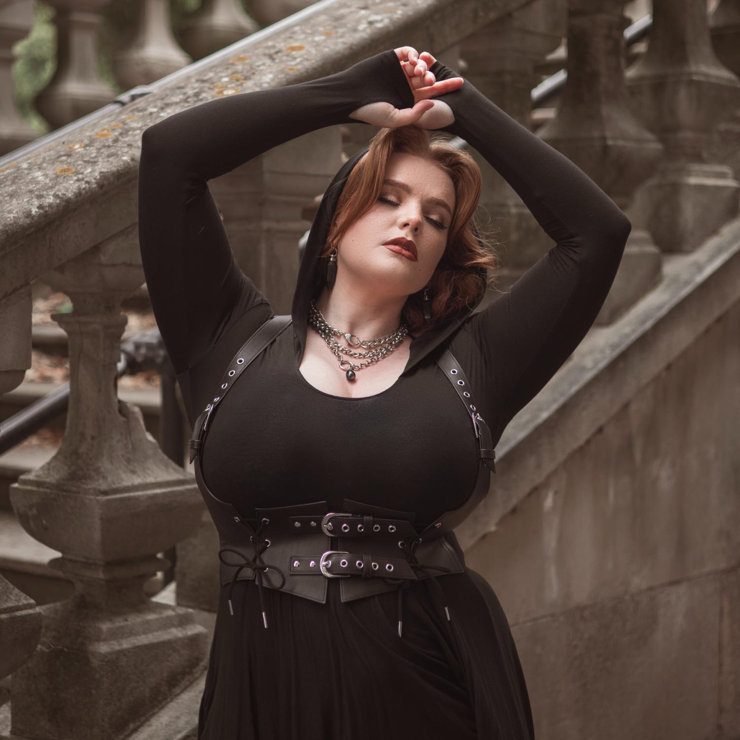 Lace Underbust Harness - Black