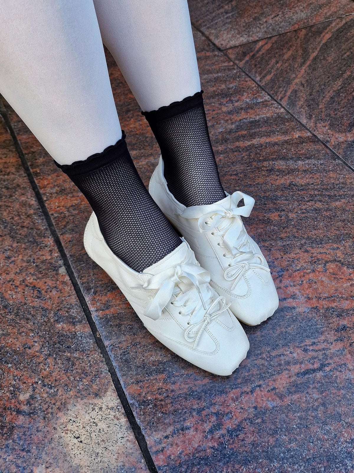 Fishnet Ankle Socks - Black