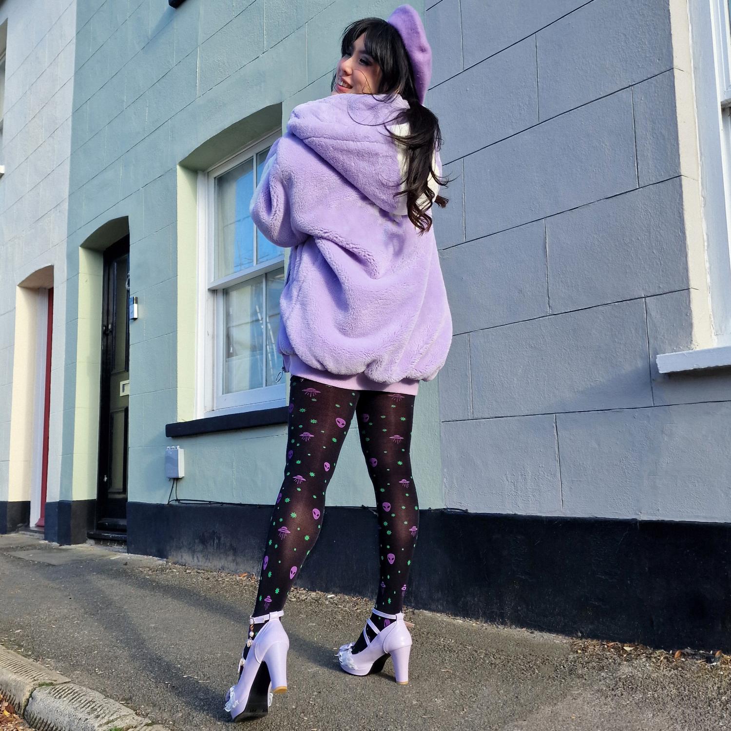 80 Denier Opaque Tights - Aliens