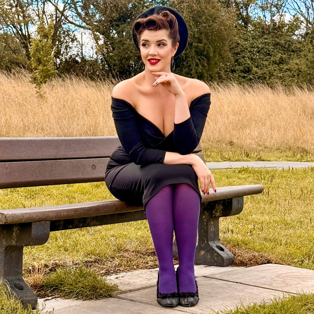 50 Denier Tights - Fancy Darkness
