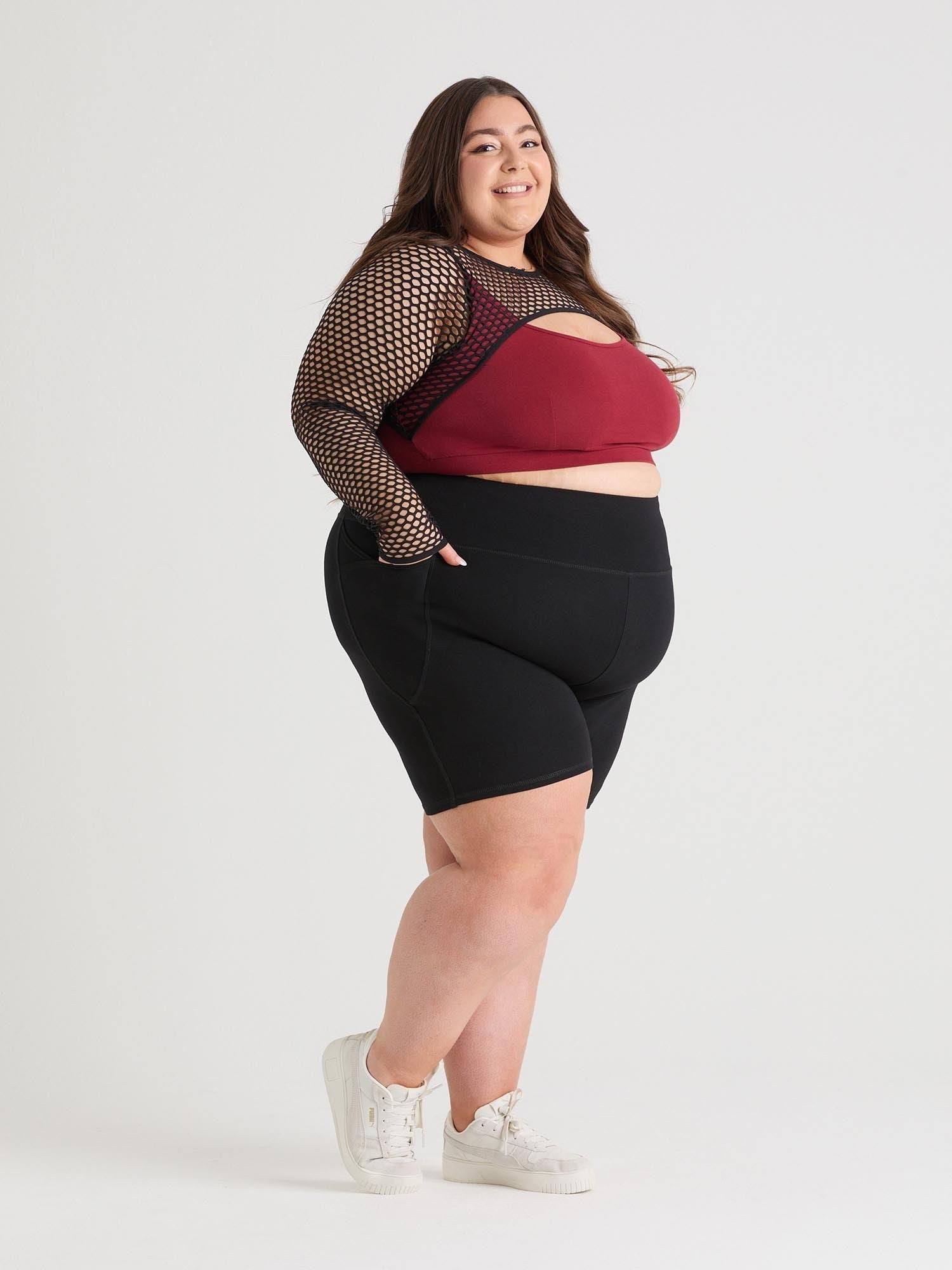 Siateczkowy top - Alanis - Wino