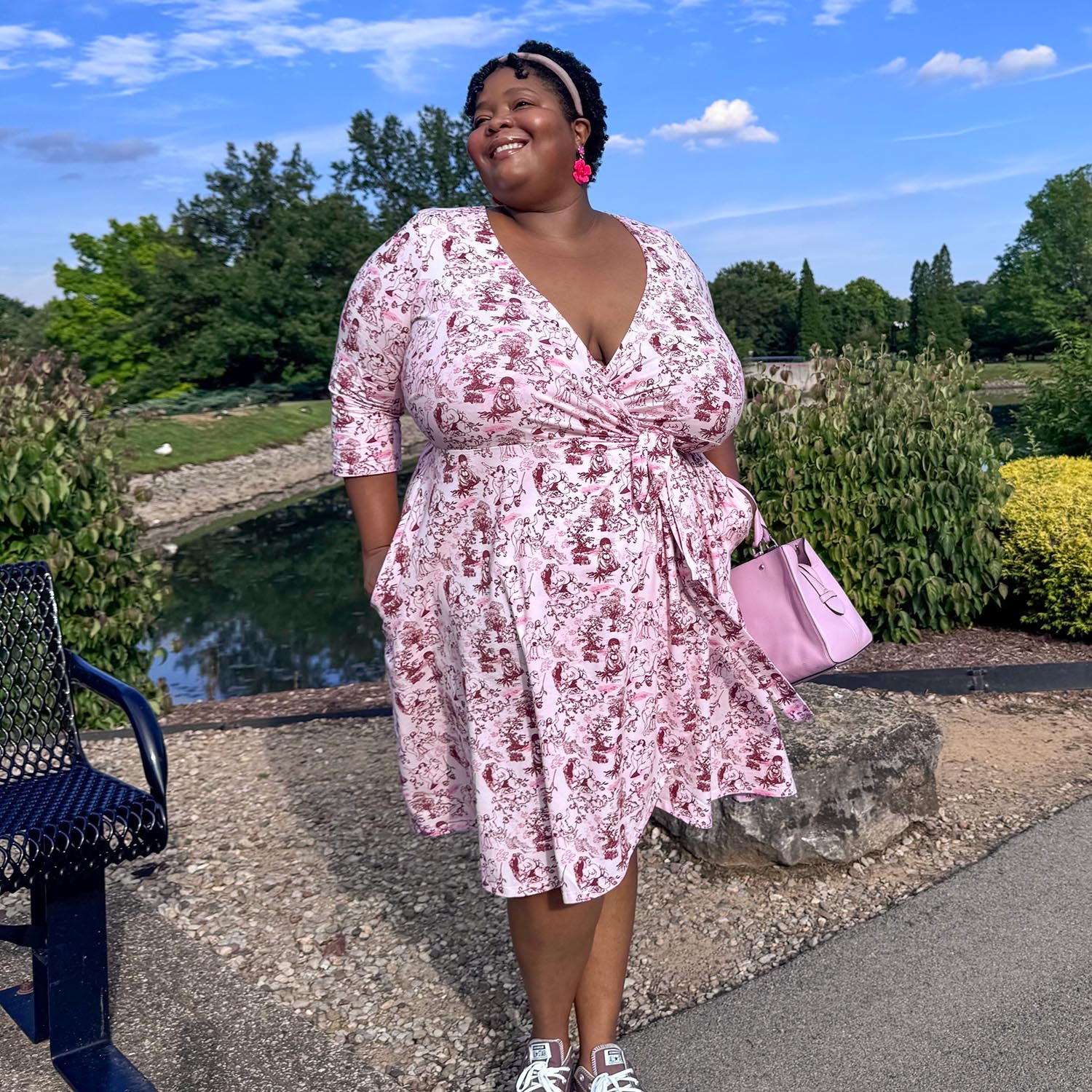 Robe portefeuille - Passion au Jardin - L'Amour Rose