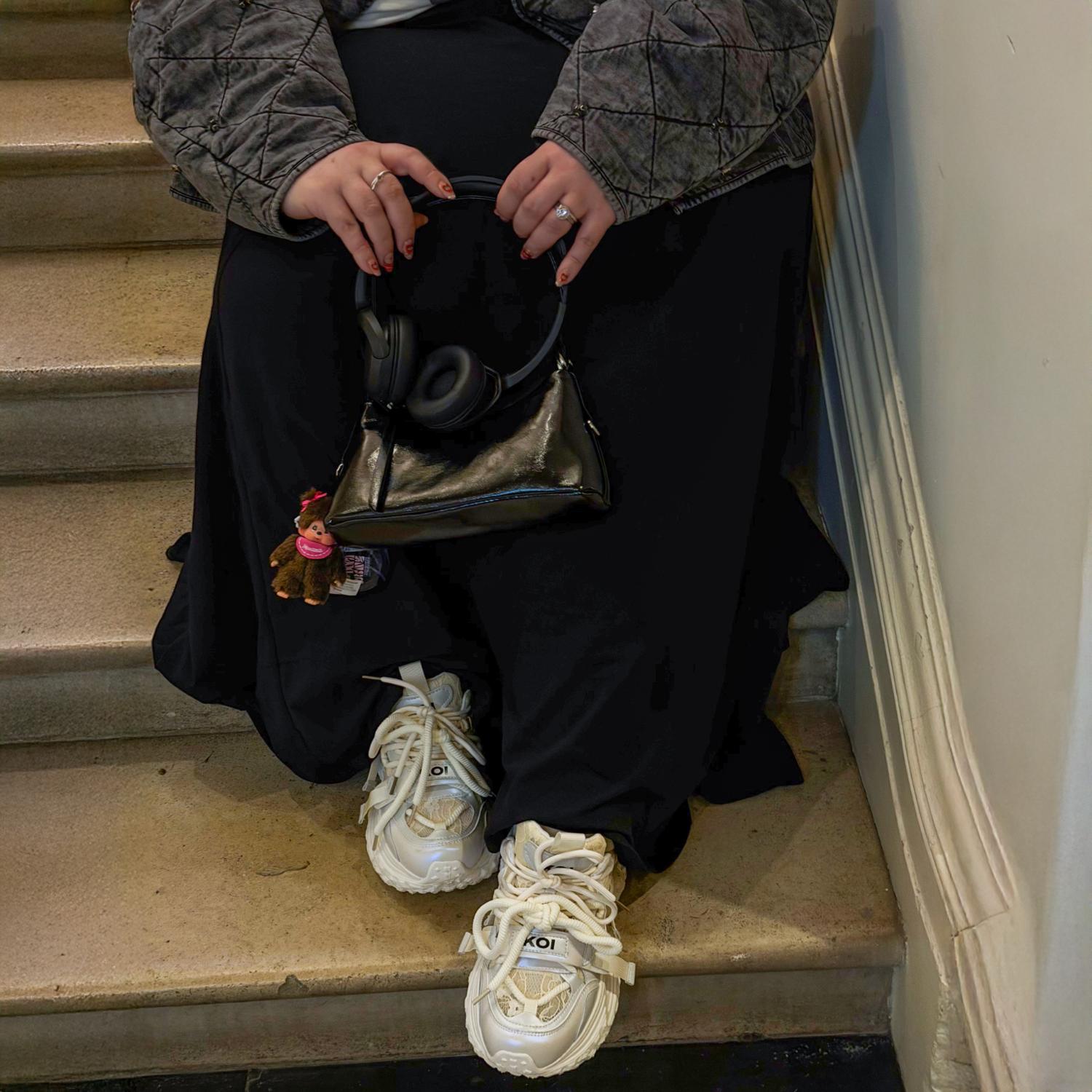 Jersey A-Line Maxi Skirt - Black