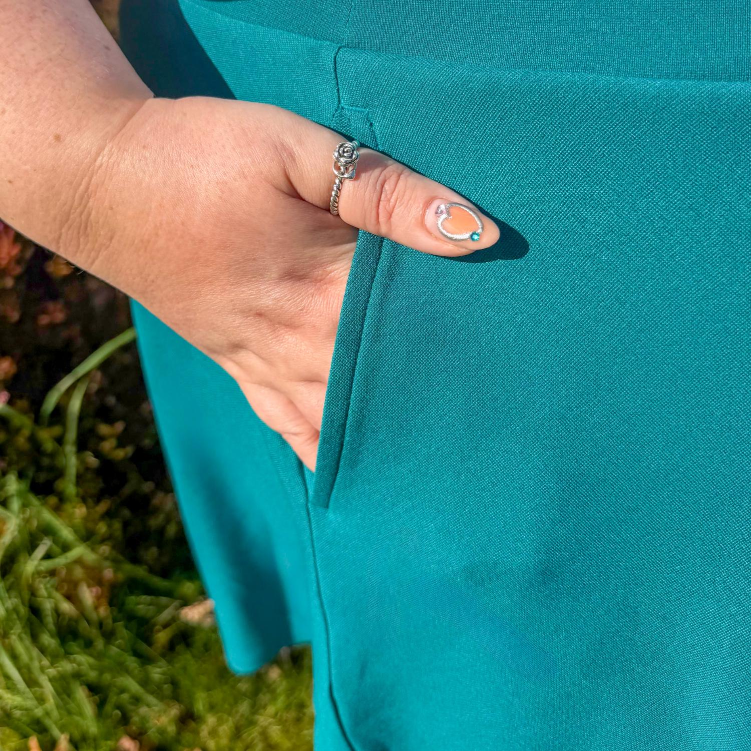 Mini-pomponrok - Ocean Teal