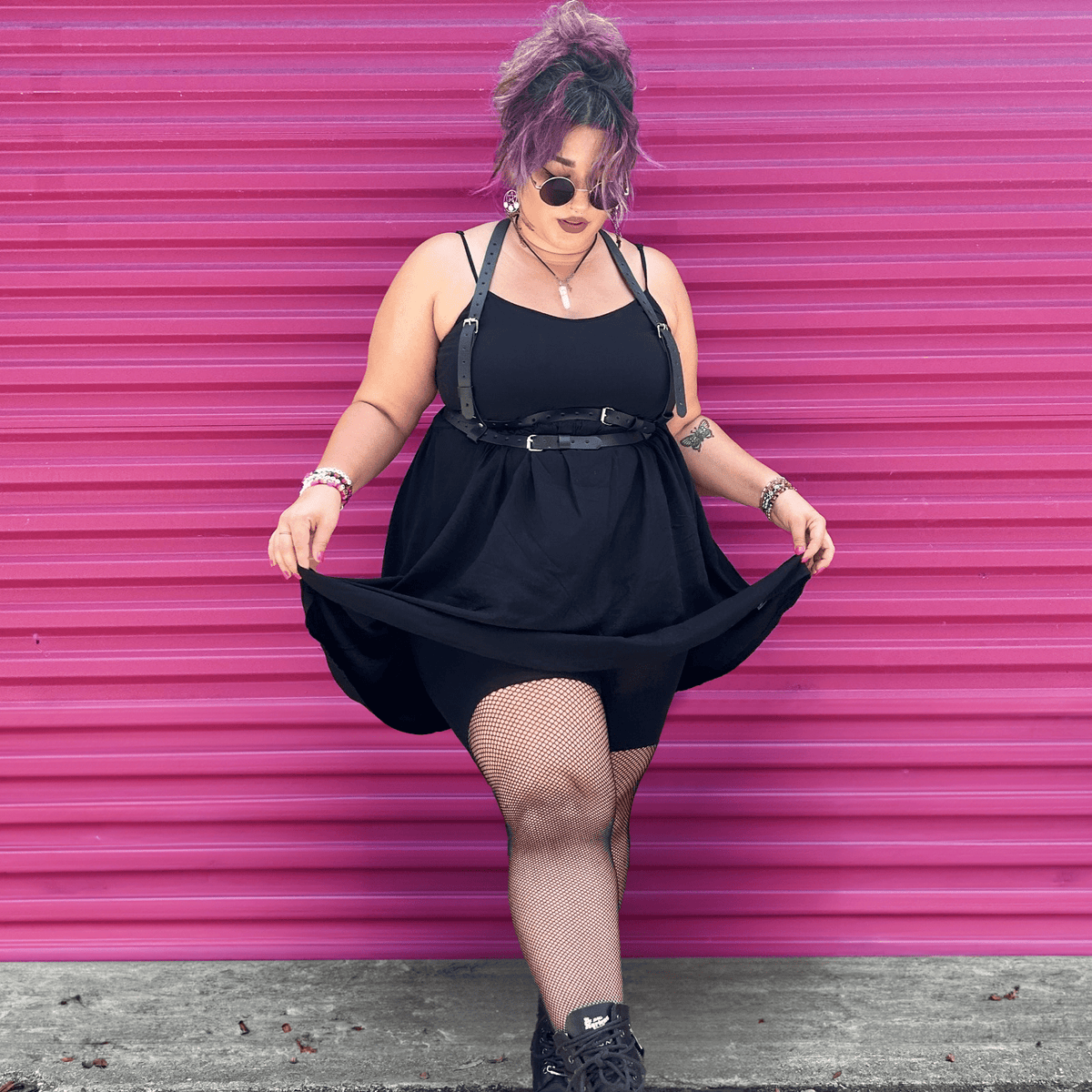 Thighs the Limit Fishnets - Svart