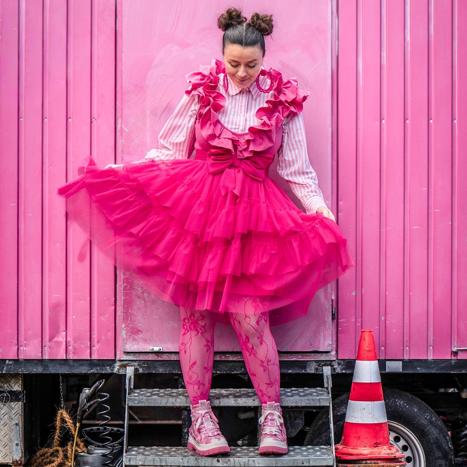 Spódnica z siateczki – kolor granatowy