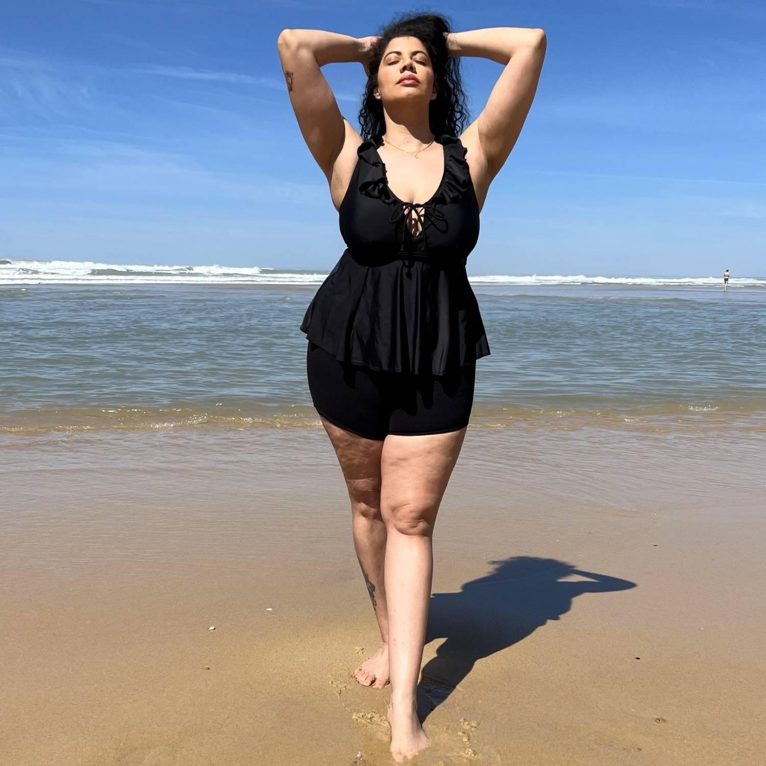 Top de tankini Beam Me Up - Preto - Snag