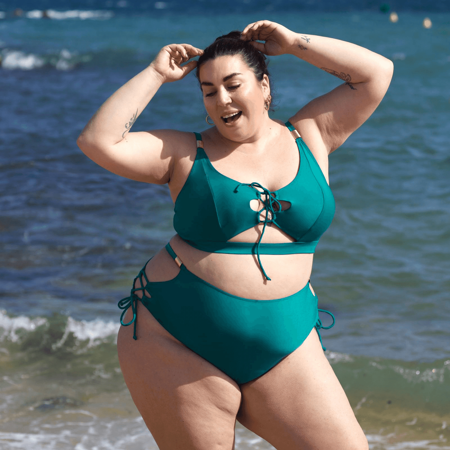 What Babe? Bikini Top - Teal - Snag