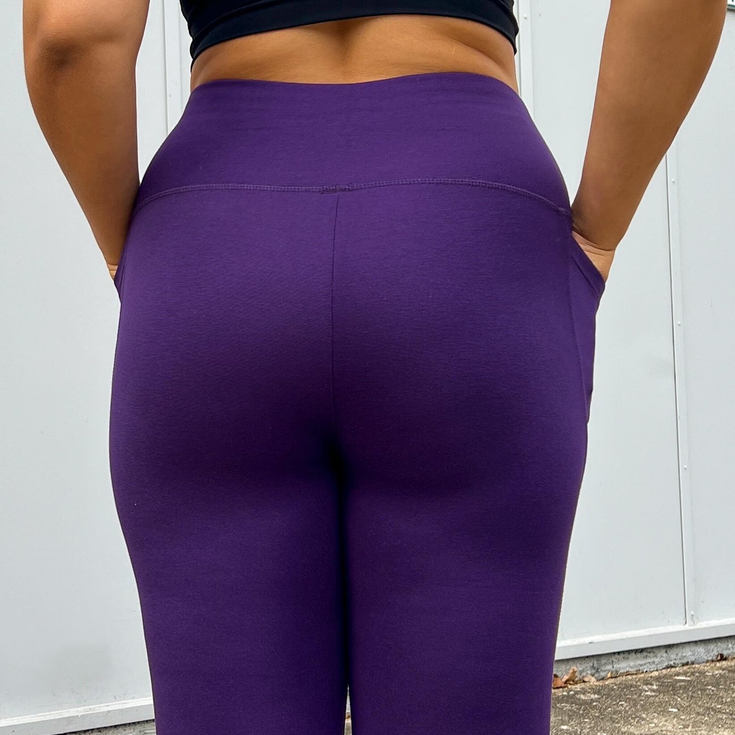 Squat Proof Long Leggings - Suffragette Purple