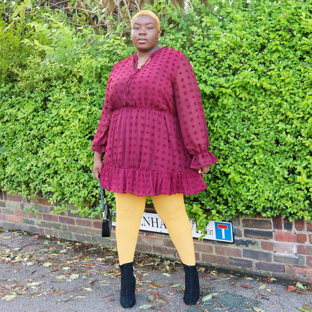 LE Tights - Ribbed Tights - Colonel Mustard