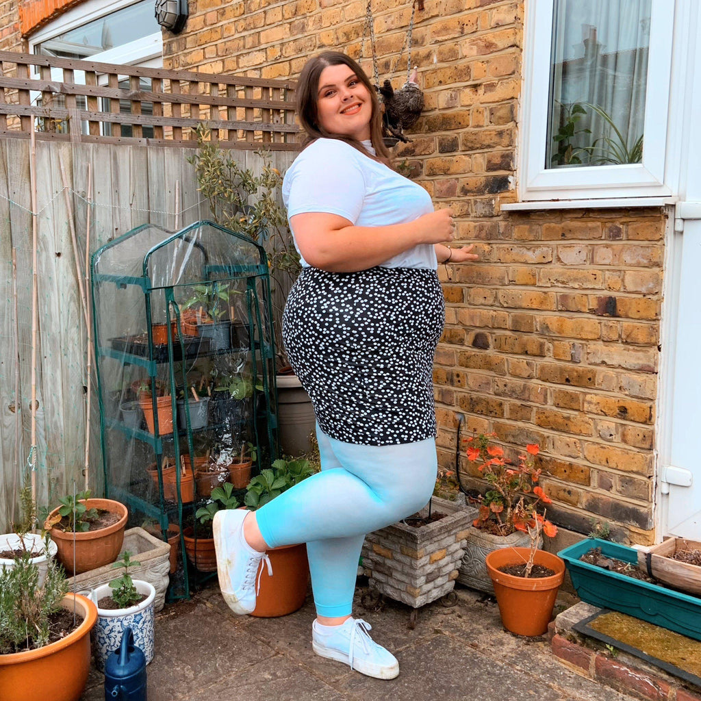 Tights - 80 Denier Footless Tights - Menthe Glacier