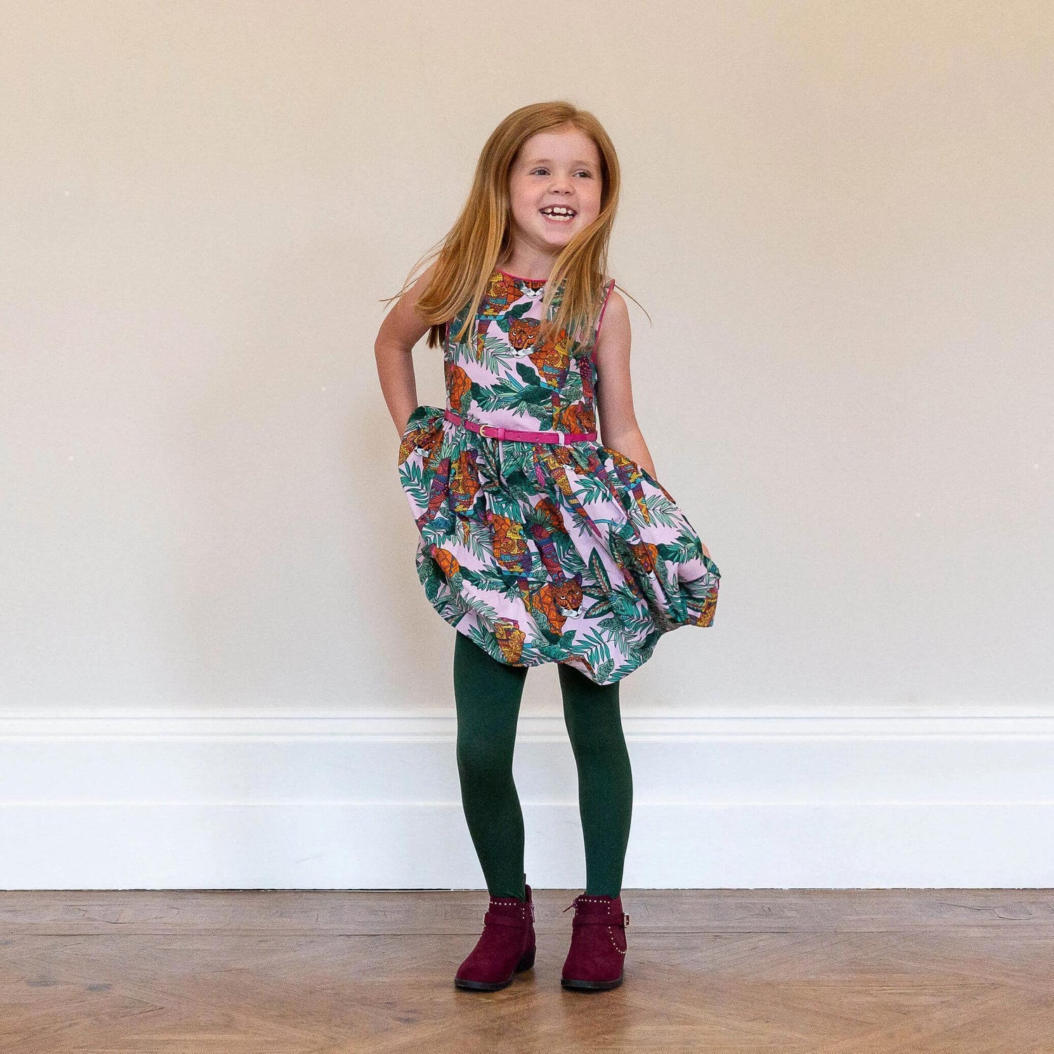 Tween Tights - Hit the Bottle Green