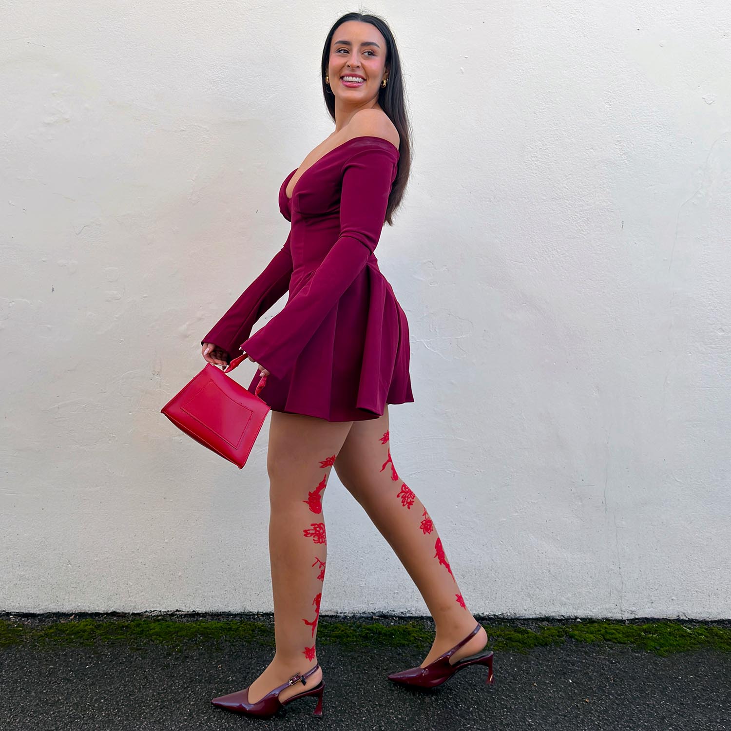 Papirskårne strømpebukser - Caramel Latte