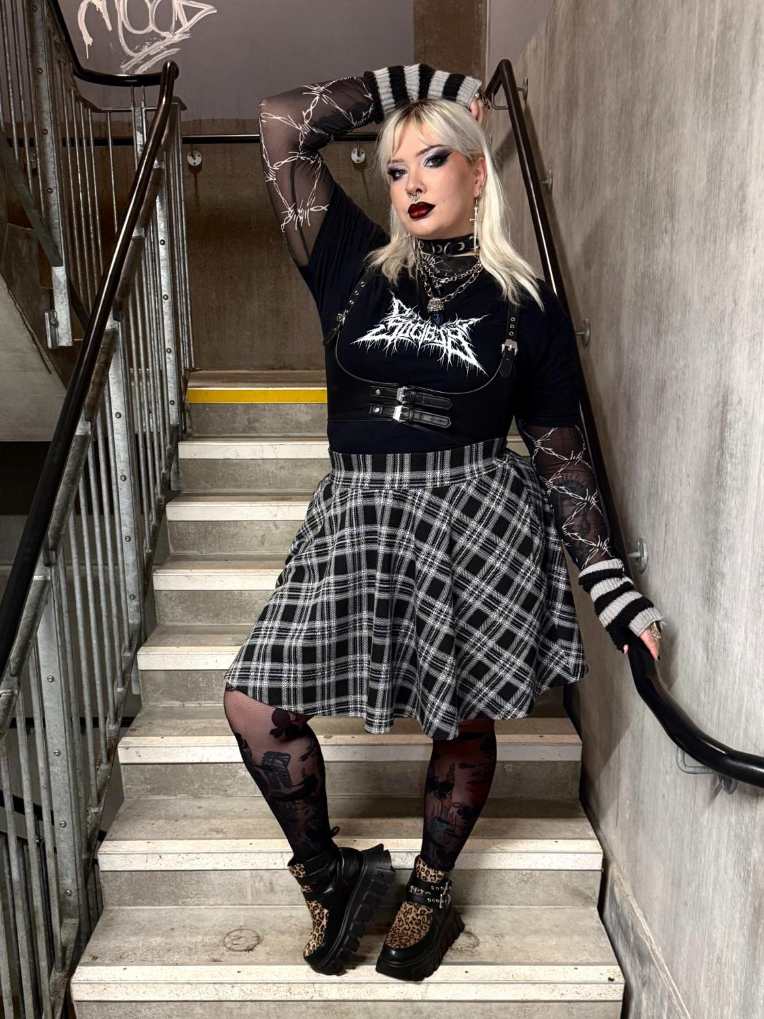 Plaid Flare Skirt - Cairn