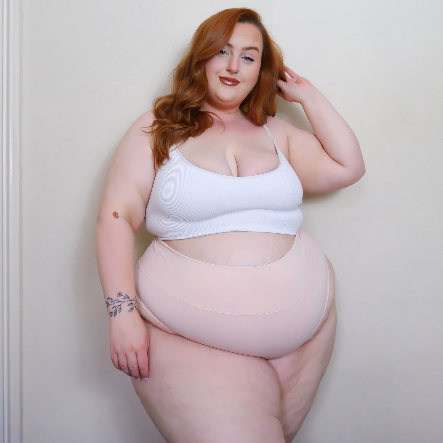 Frække knickers med høje ben i økologisk bomuld - Ballet Pink