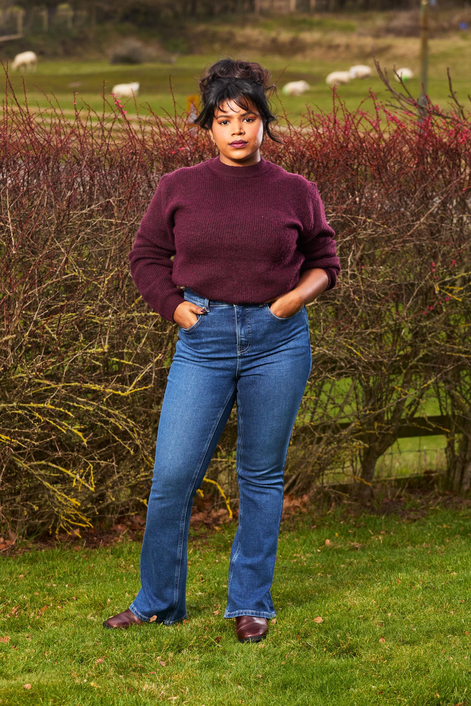 Økologiske bootcut-jeans - Atlantic