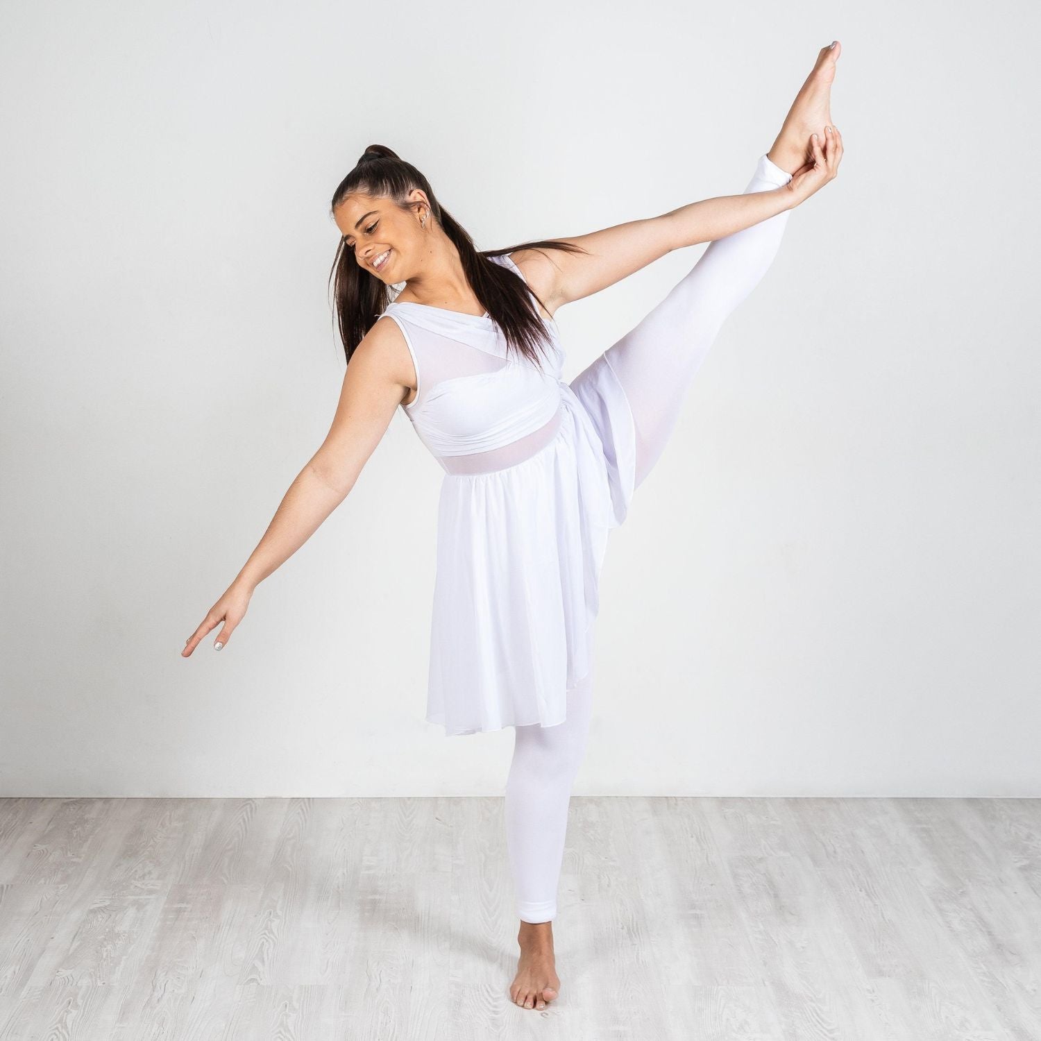 Konvertible dansetights - hvid